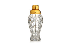 French Crystal & Gilt-Silver Cocktail Shaker