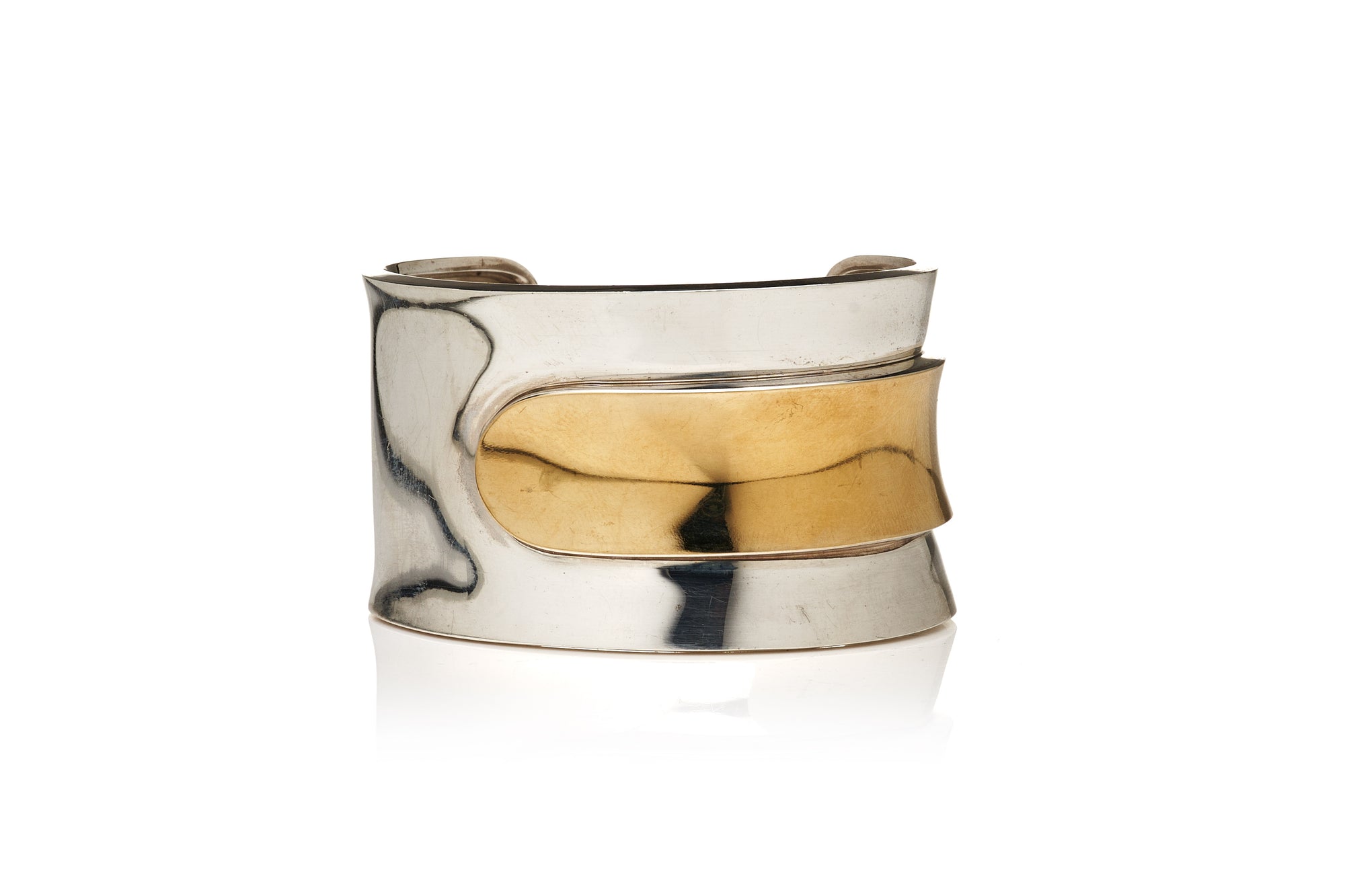 Cartier Sterling & Gold Cuff