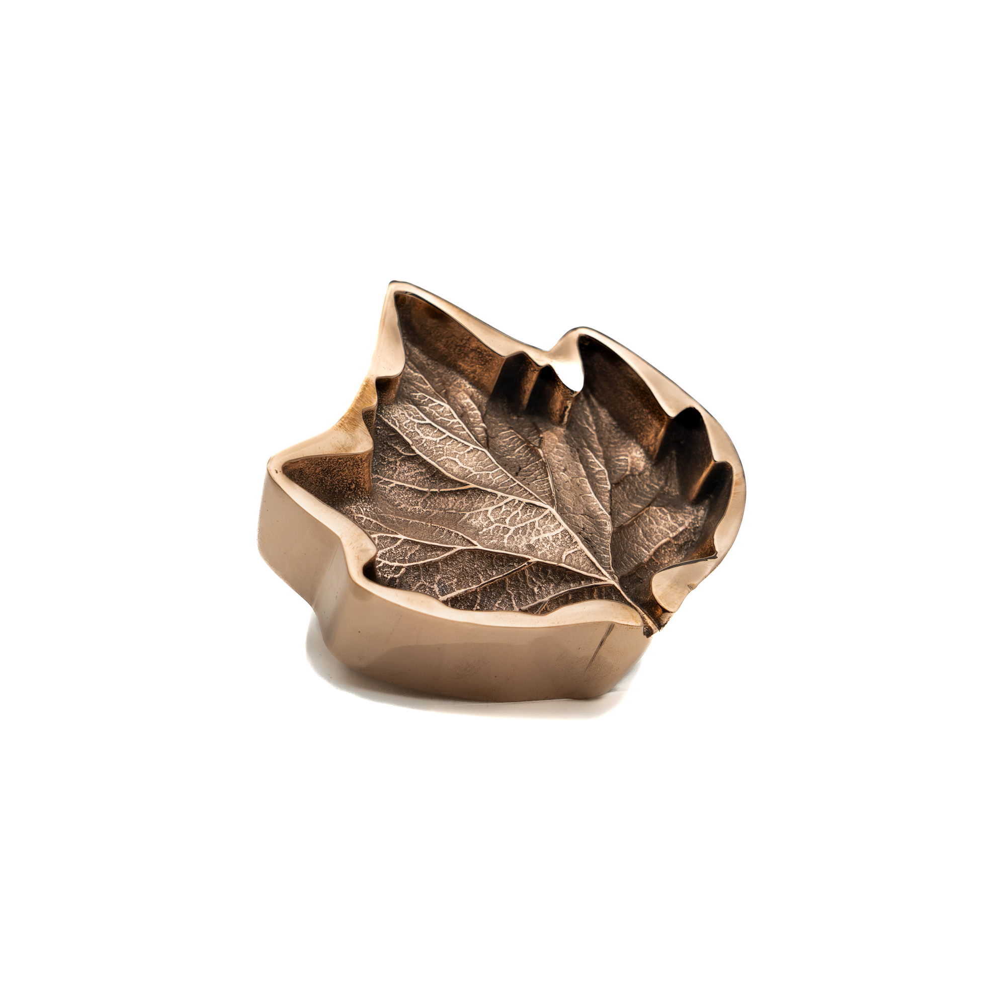 Polished Bronze Leaf Catchall