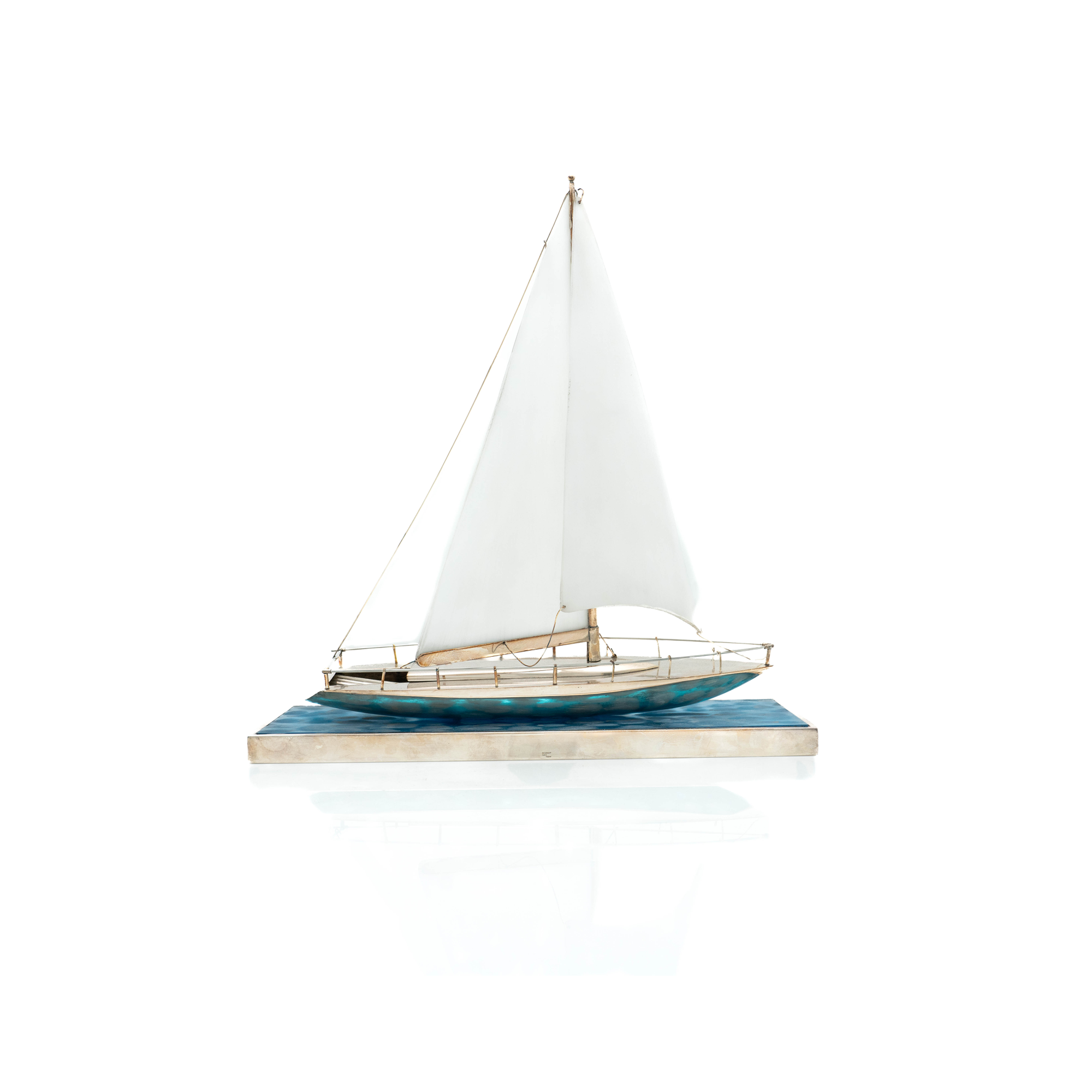 French Sailboat Sculpture, Meurgey