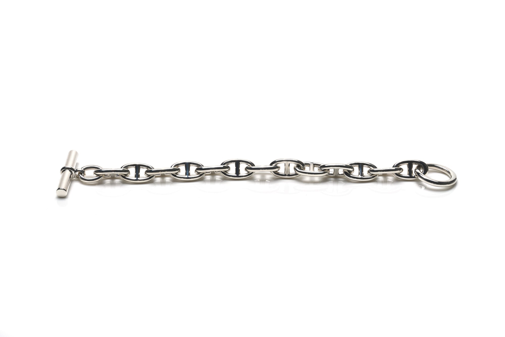 Hermes Chain d'Ancre Bracelet, Leather Pouch