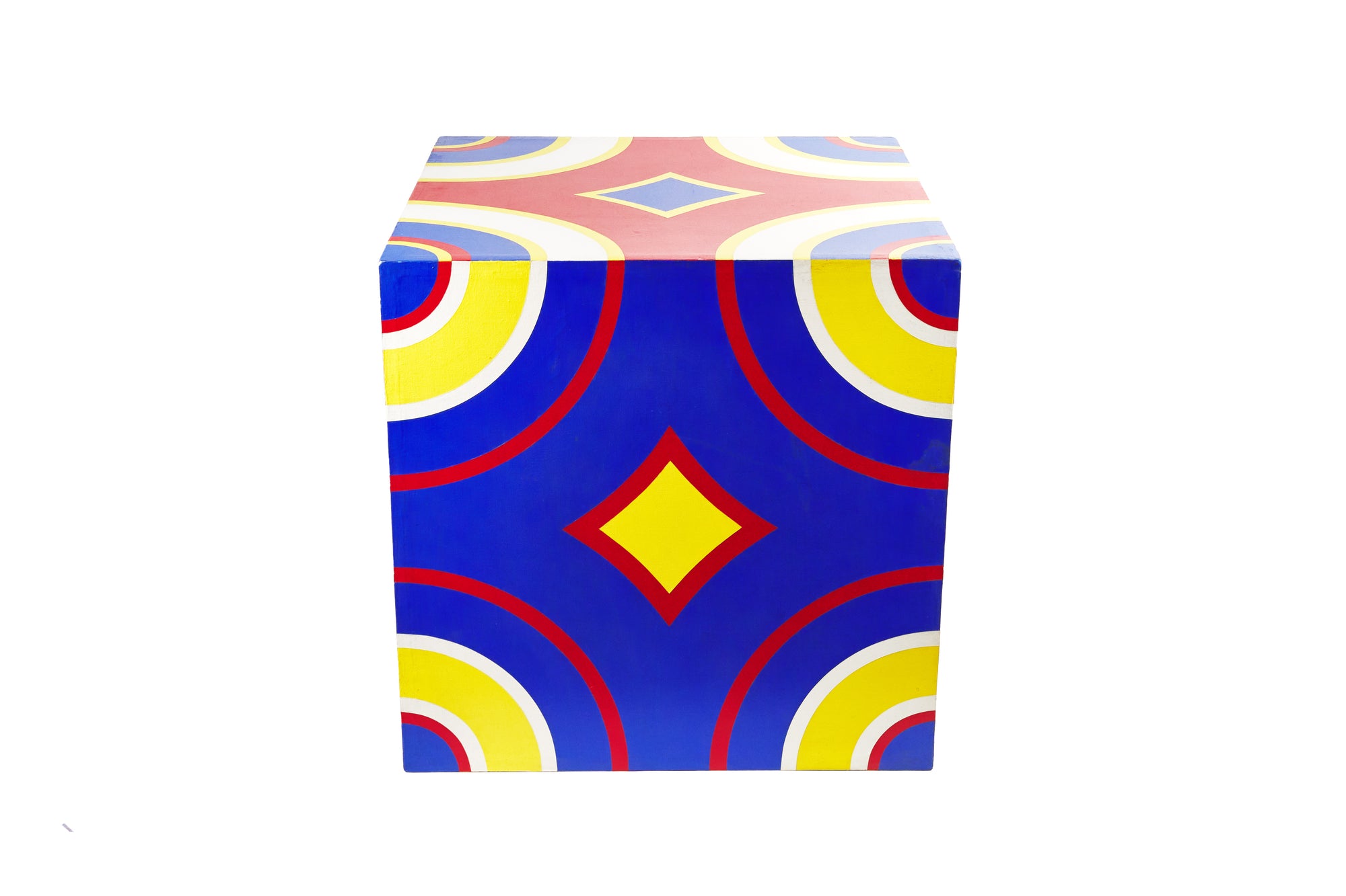 Painted Canvas Cube, Nassos Daphnis