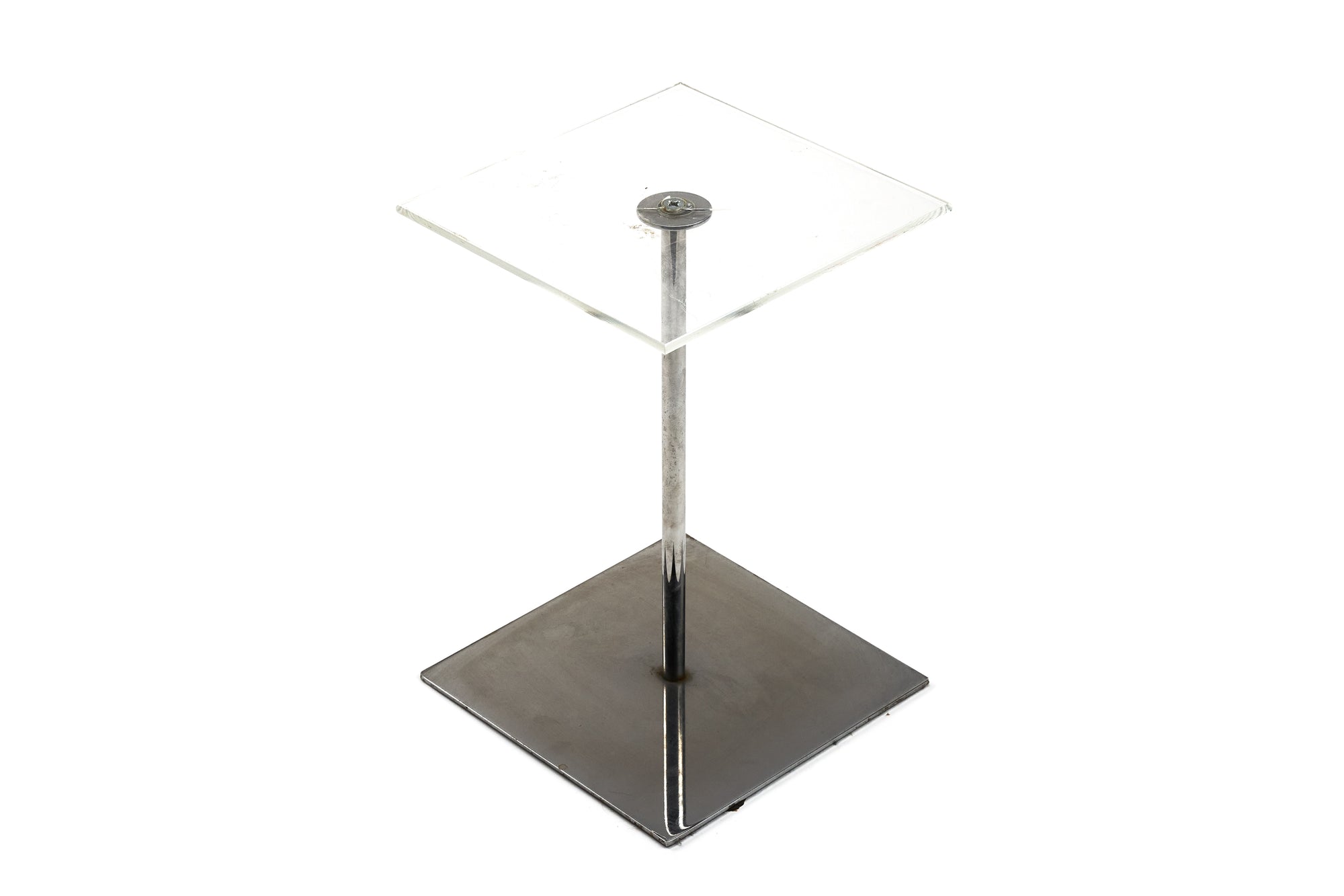 Modernist Steel & Lucite Pedestal