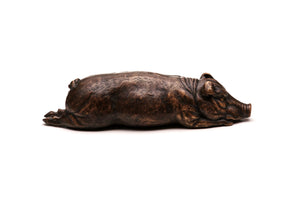 Bronze Pig Sculpture