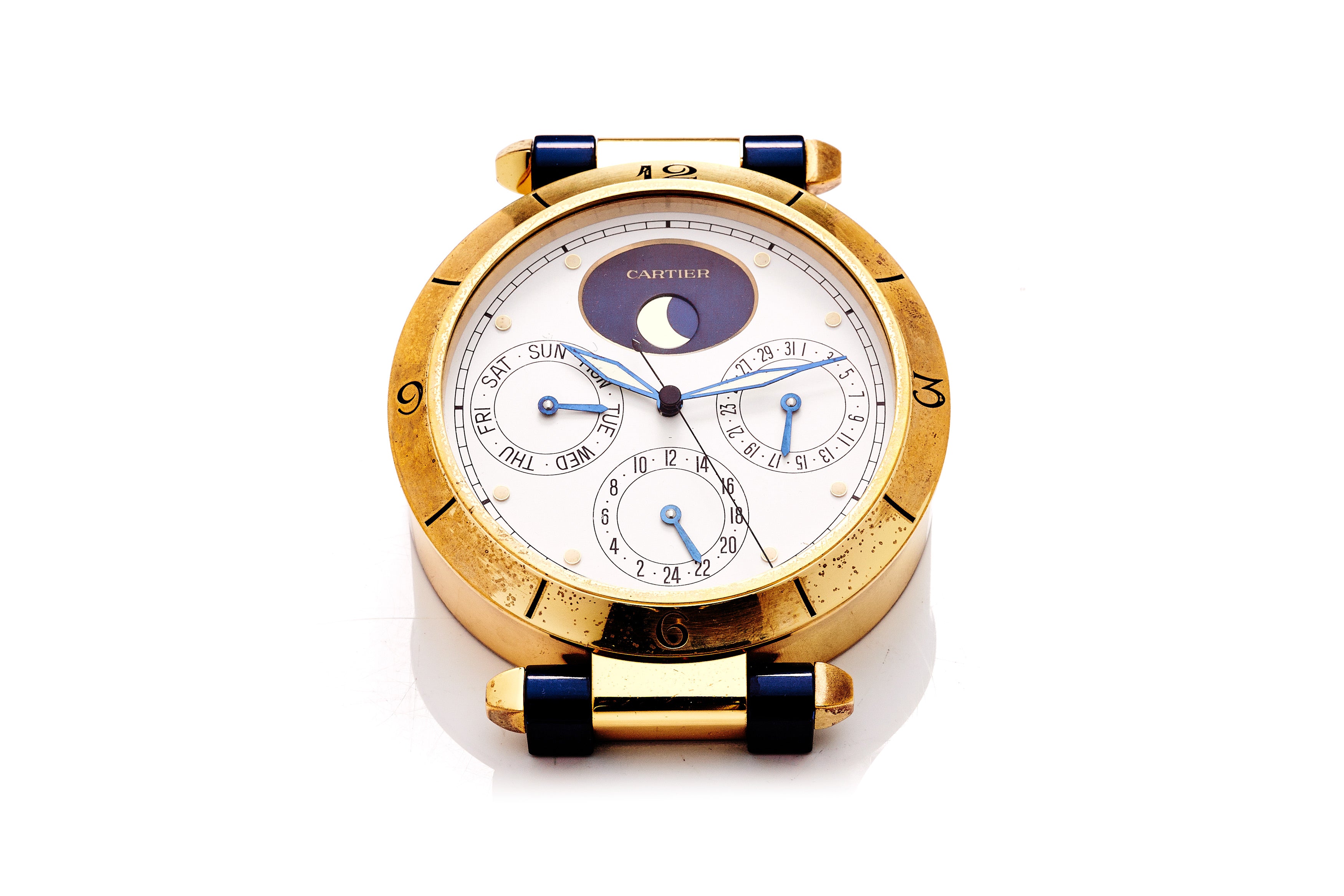 Cartier Perpetual Calendar Moonphase Clock Mantiques Modern