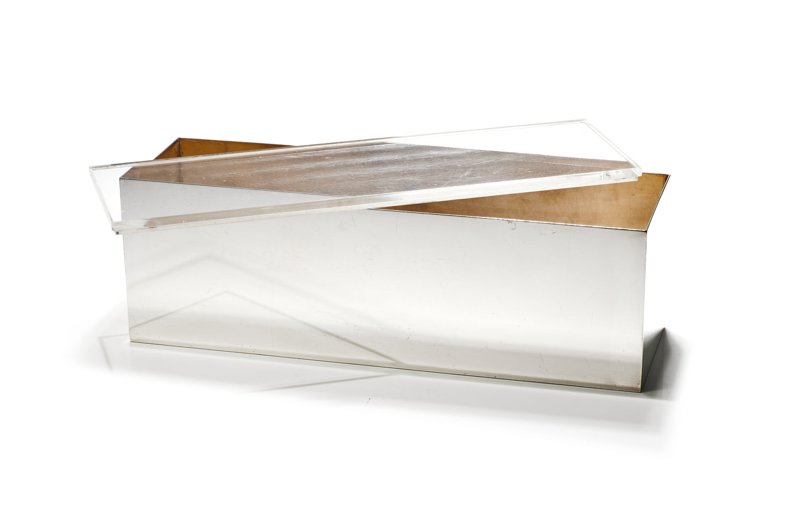 French Lucite & Silver Box