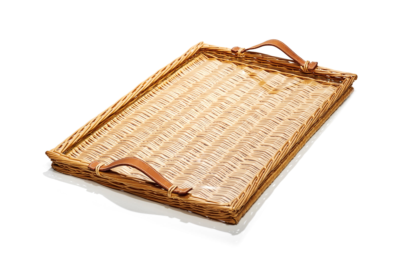 Hermes Wicker Tray