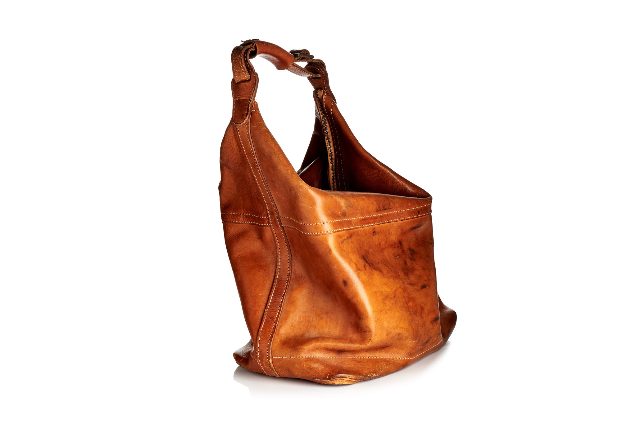 Leather Shoulder Bag Mantiques Modern