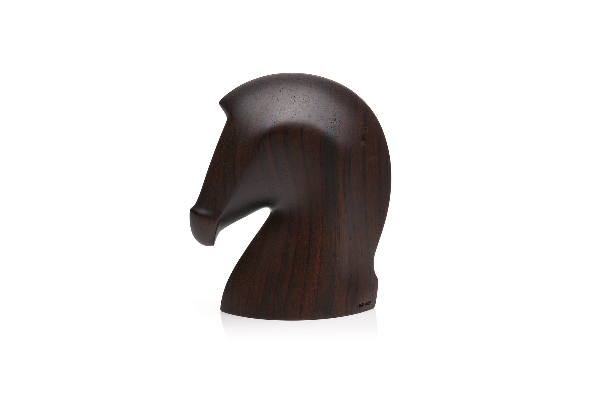 Hermes Horse Head Paperweight, Macassar Ebony