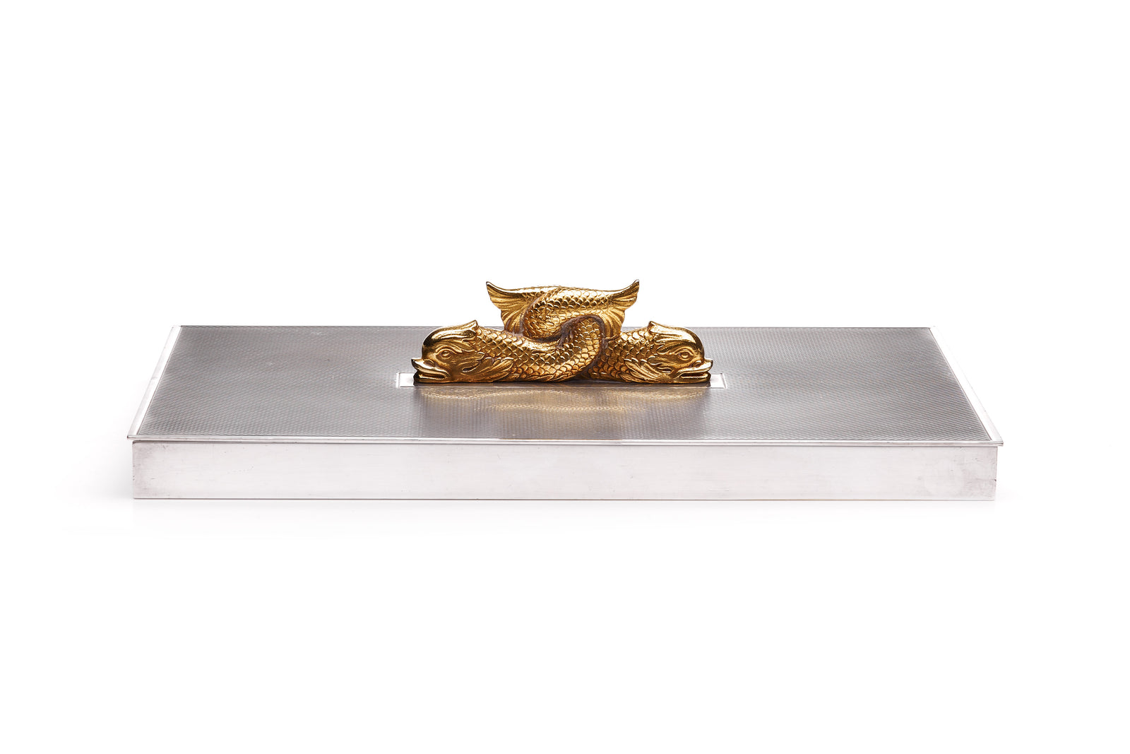 Hermes Serpent Box, Gilt Finish