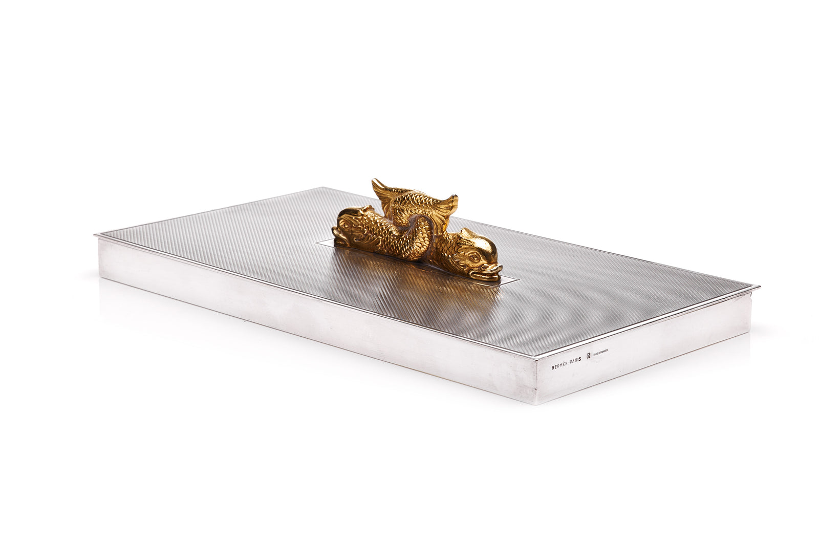 Hermes Serpent Box, Gilt Finish