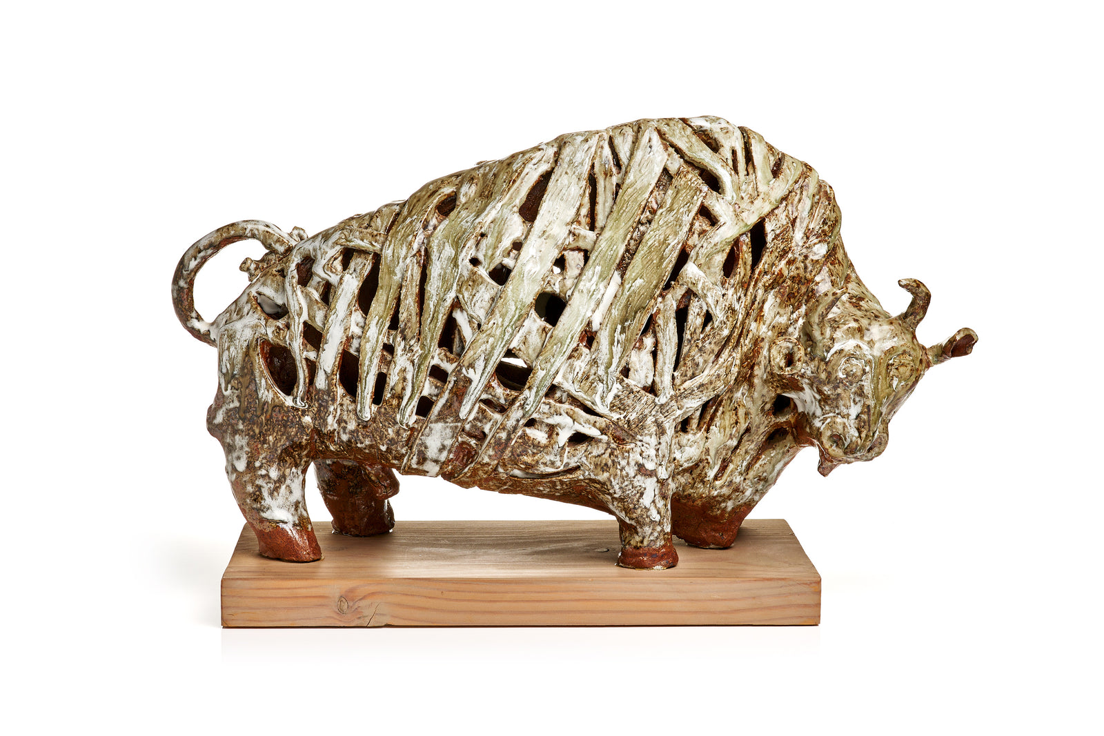 Giant Ceramic Bull Sculpture, Italian