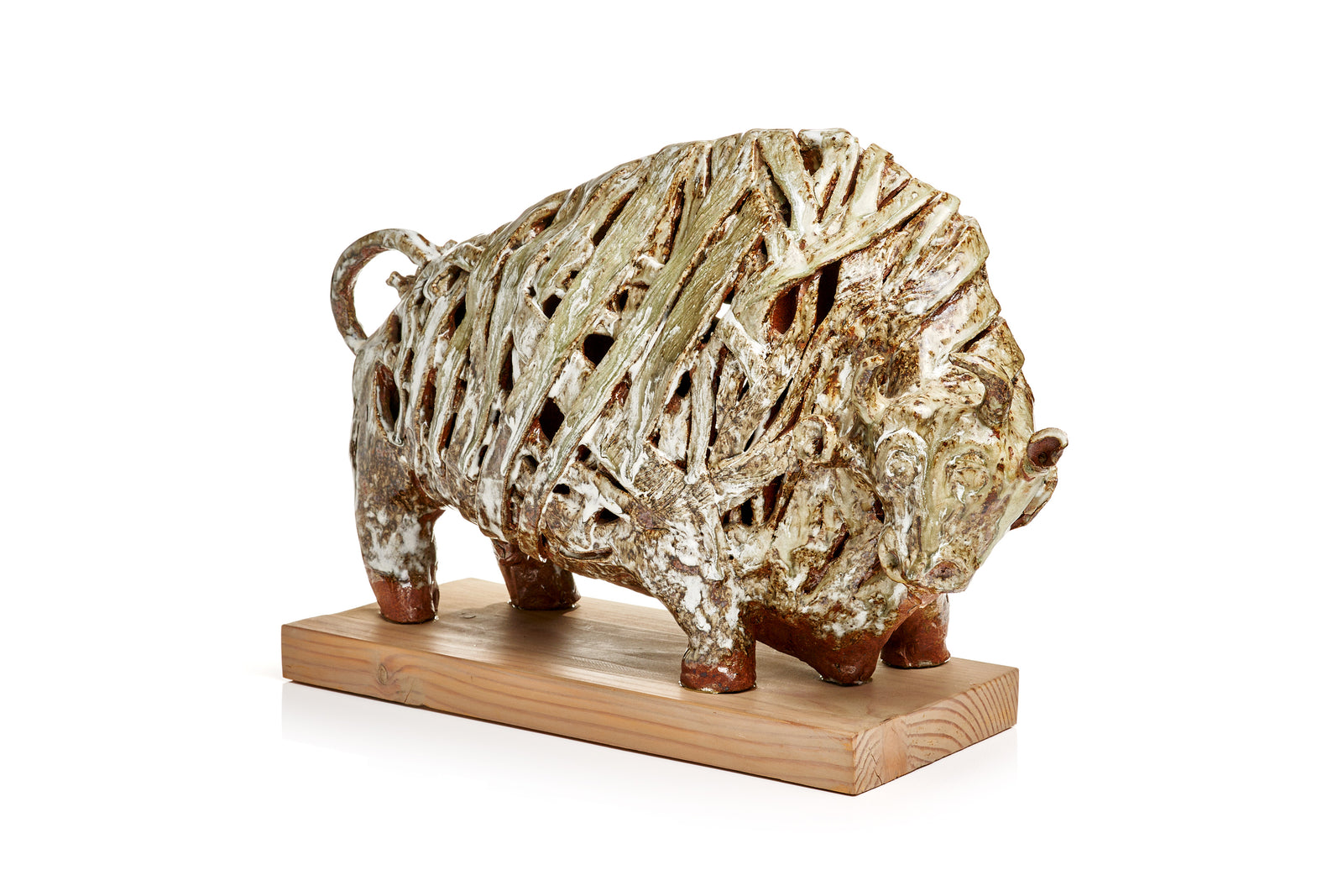 Giant Ceramic Bull Sculpture, Italian