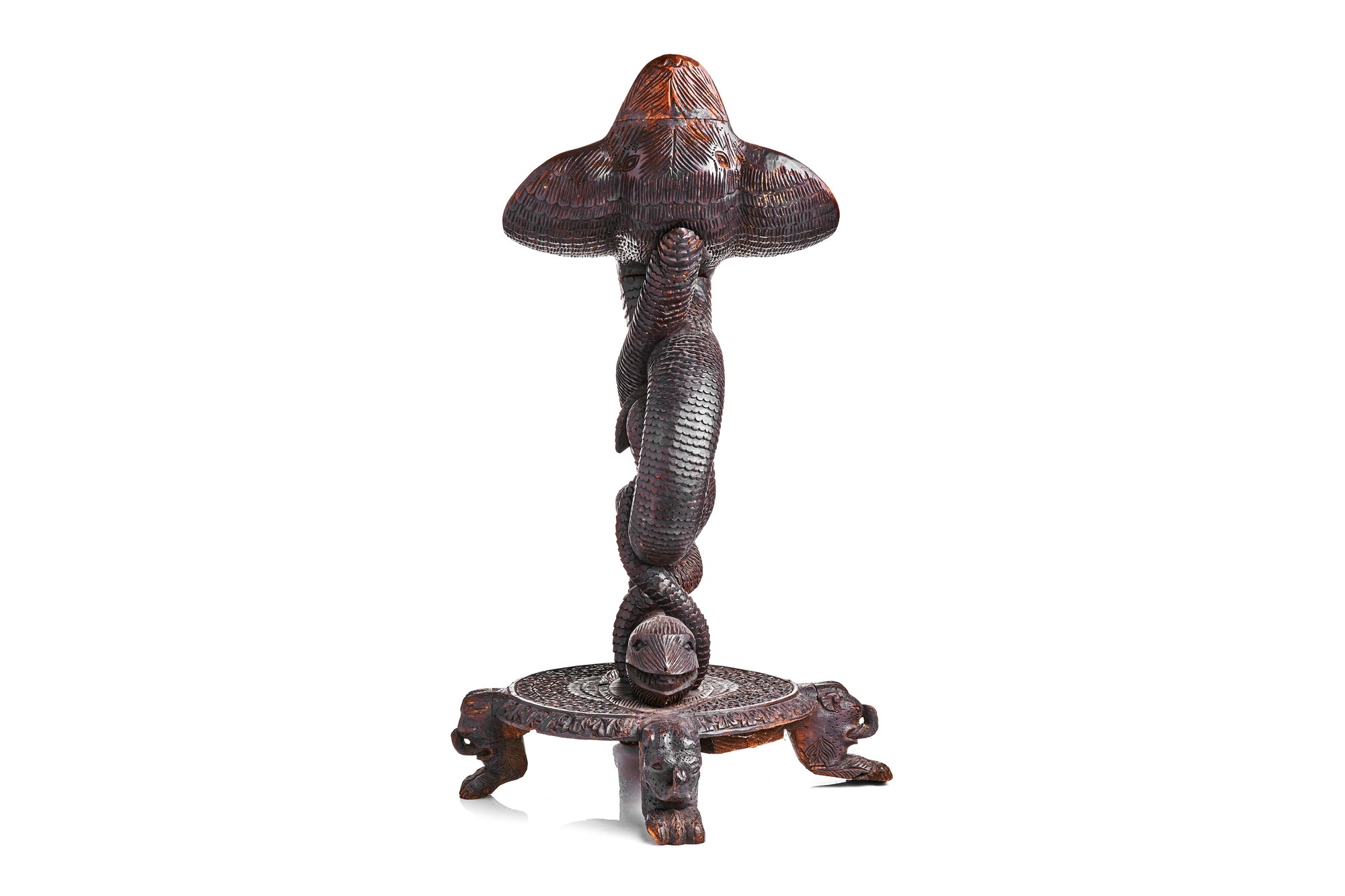 Carved Snake Seat