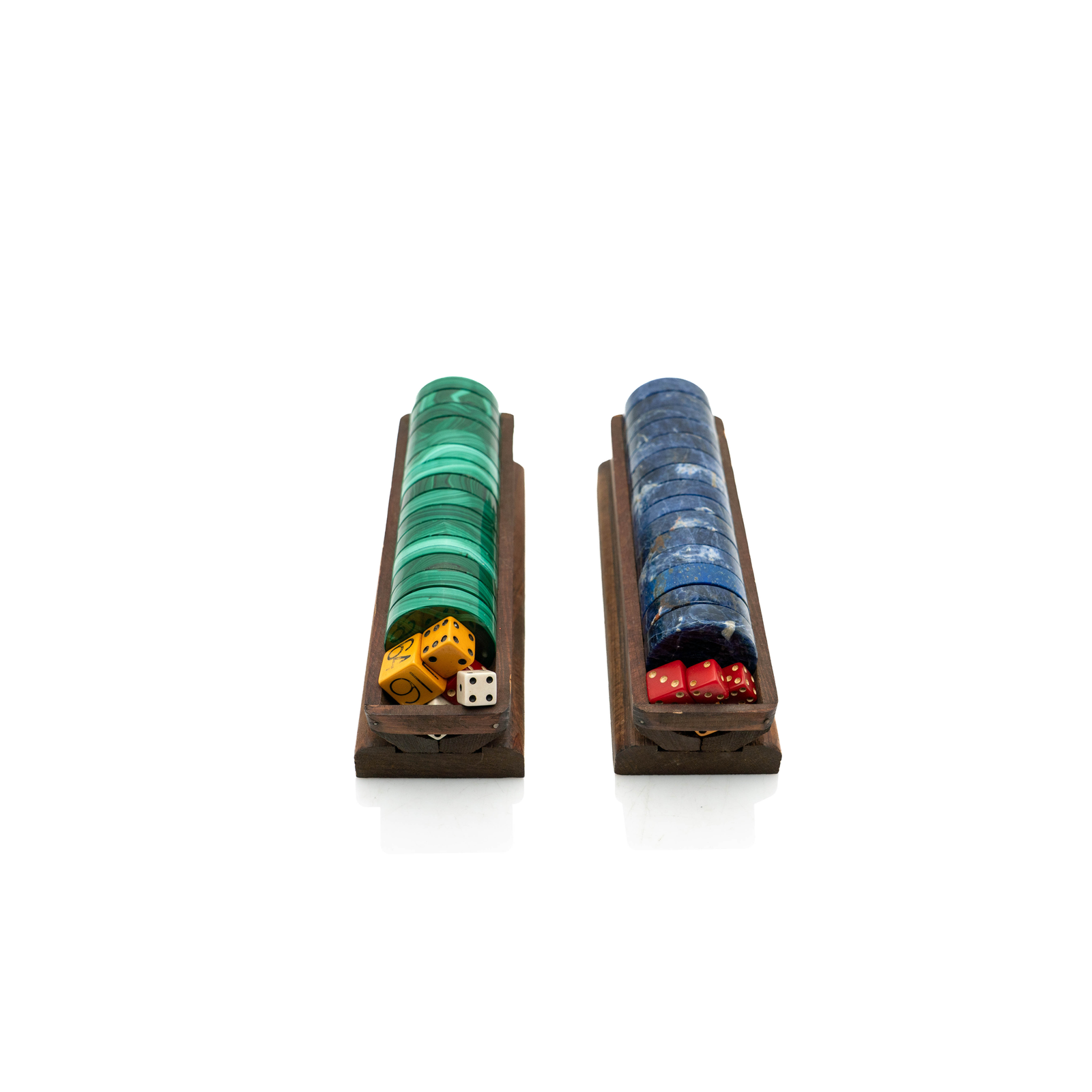 Lapis & Malachite Game Pieces