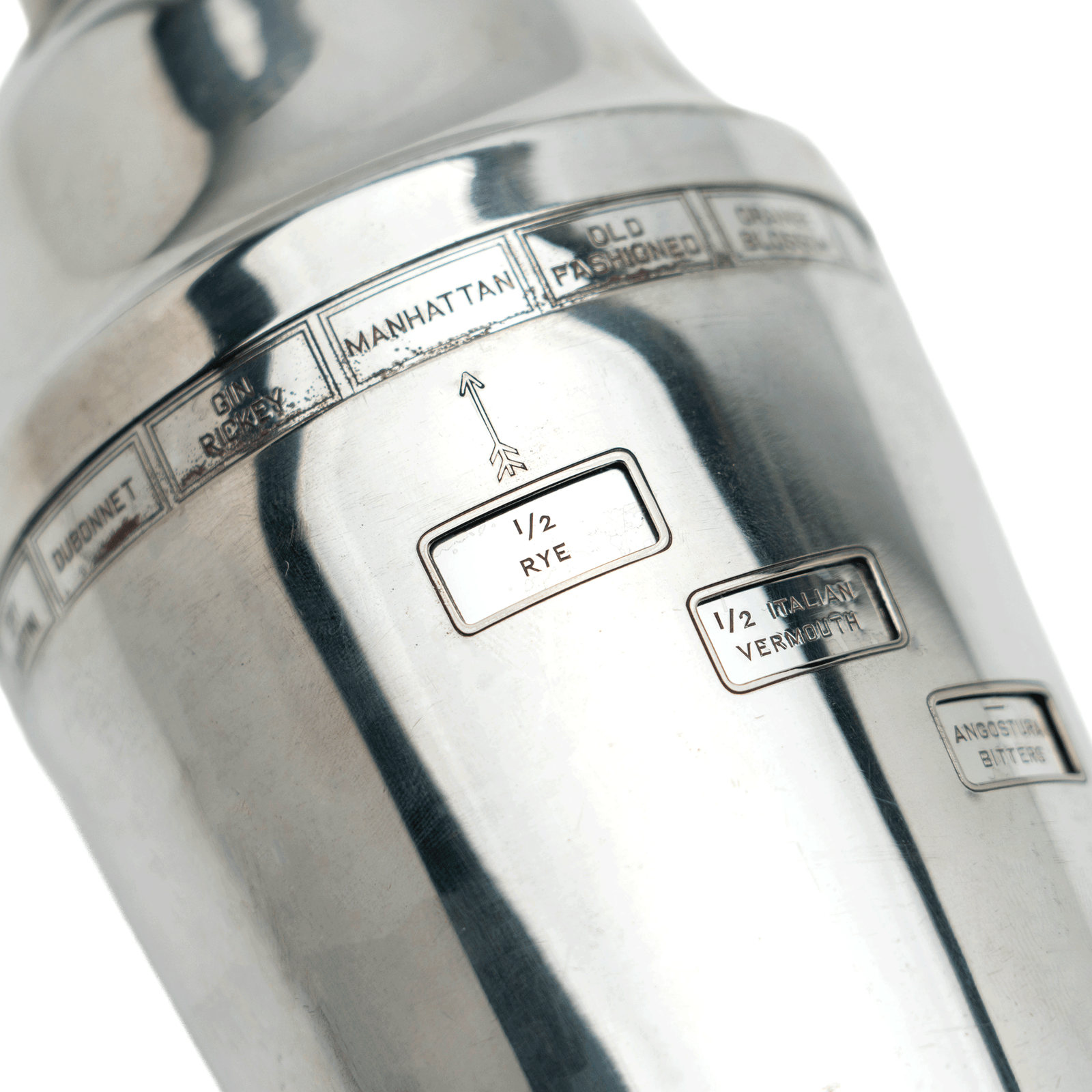 Napier Cocktail Shaker with Recipe Chart