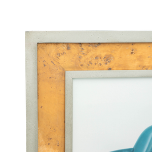 Nickel & Burlwood Picture Frame