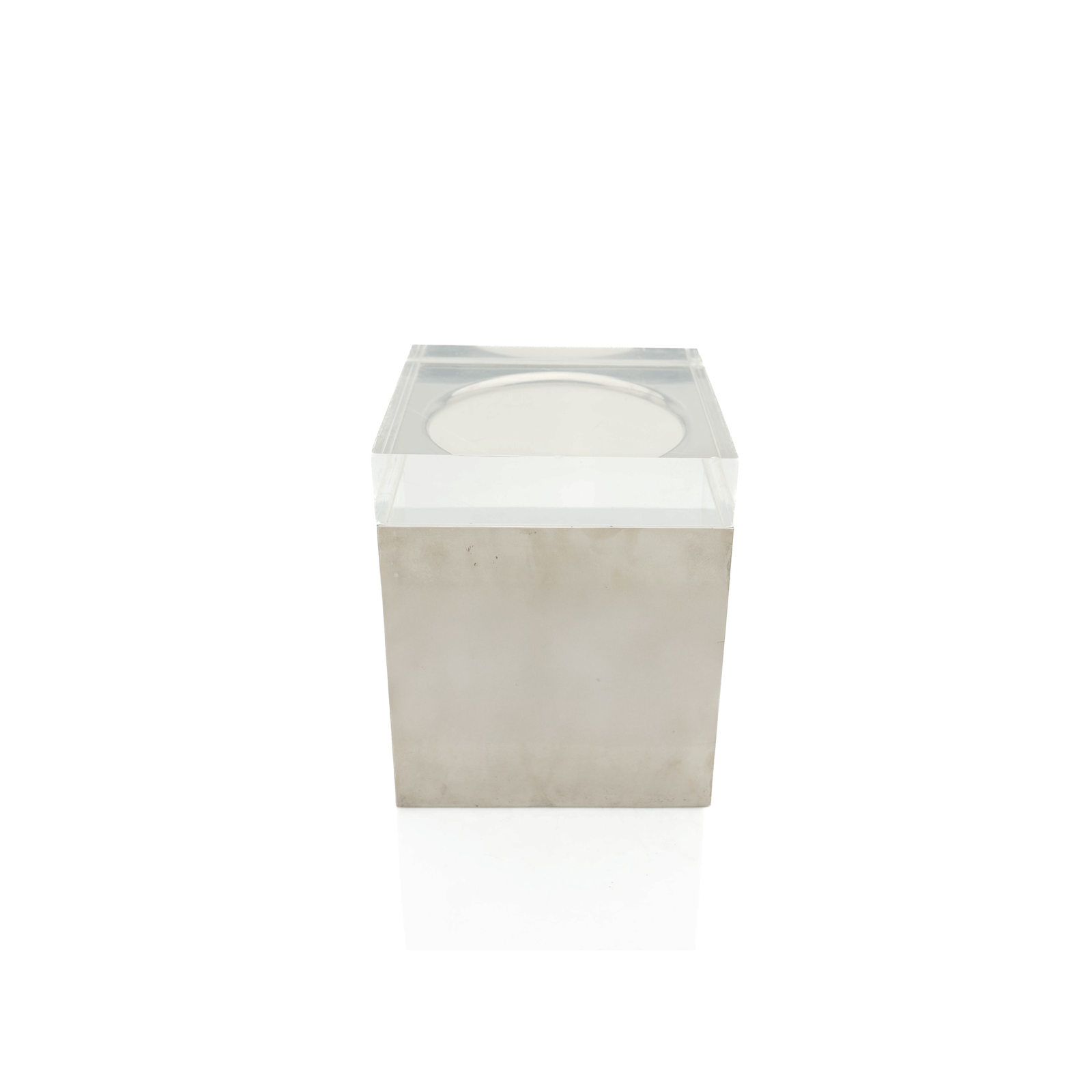 Italian Lucite & Silver Plate Ice Bucket