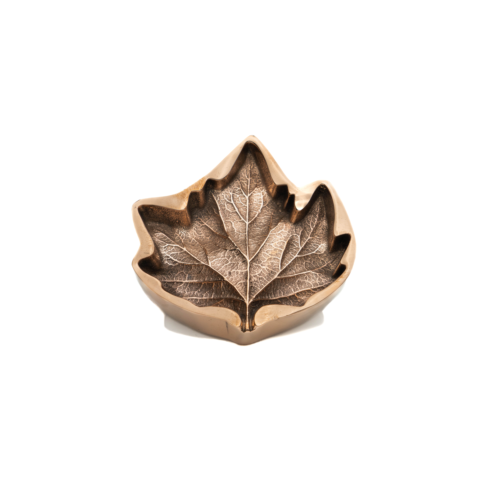 Polished Bronze Leaf Catchall