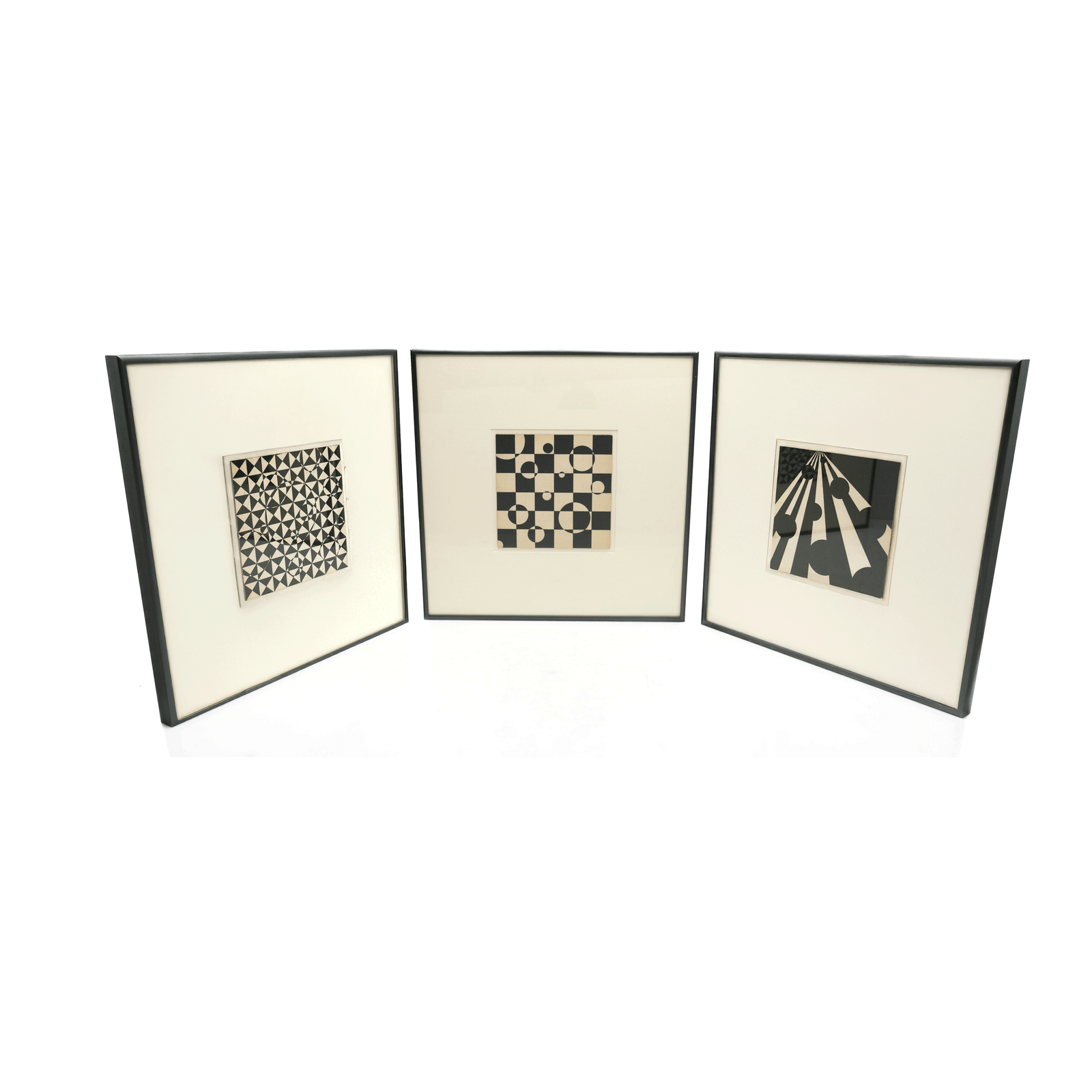 Op-Art Drawings, Pen & Ink