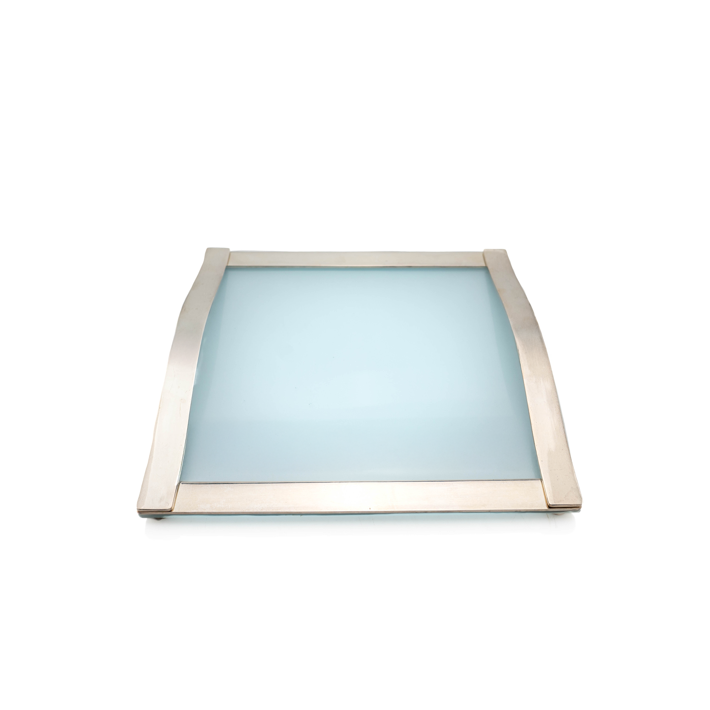 クリストフル　手付きトレイ　20x16ヴェルティゴ ¥63,800 Silver Plated Rectangular Tray with 2 Handles - 20 x 16 cm