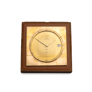 Hermes Leather Desk Clock