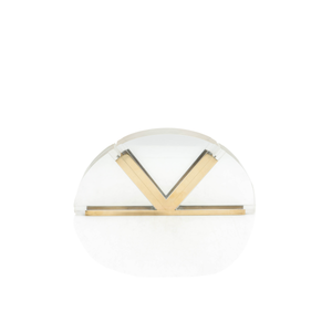 French Lucite & Brass Frame, 1970s