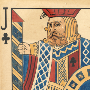 Oversized Hand-Painted Playing Card