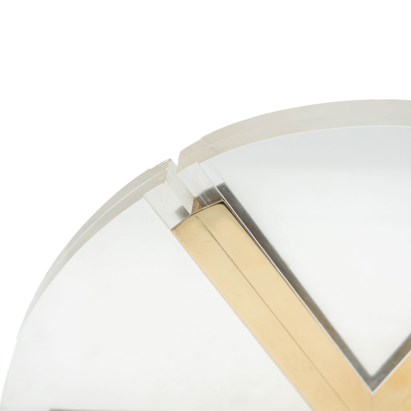 French Lucite & Brass Frame, 1970s