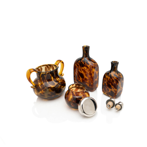 Christian Dior Tortoise Glass Set