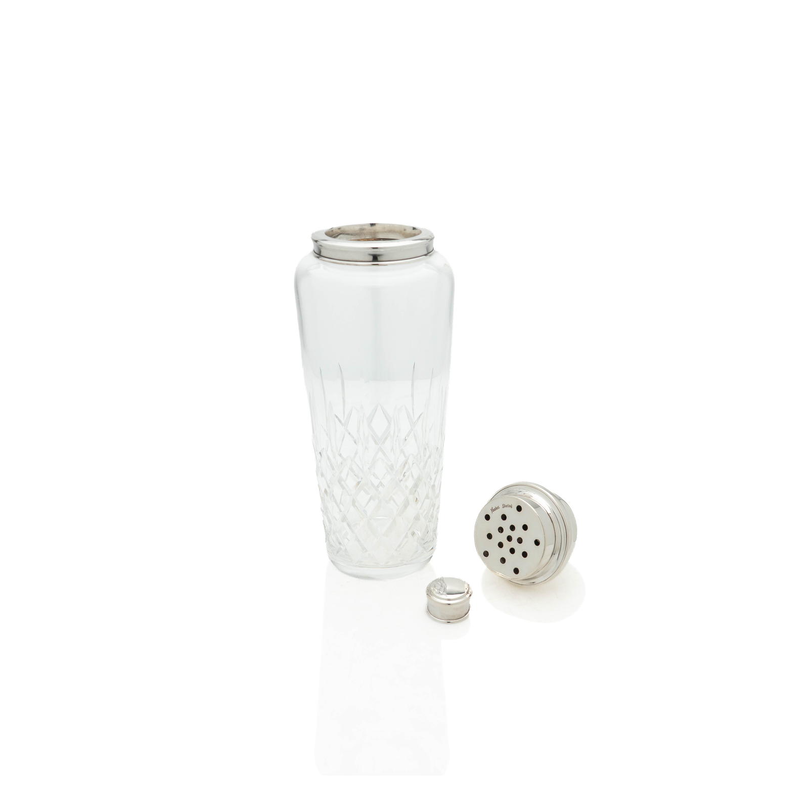 Hawkes Crystal & Sterling Cocktail Shaker