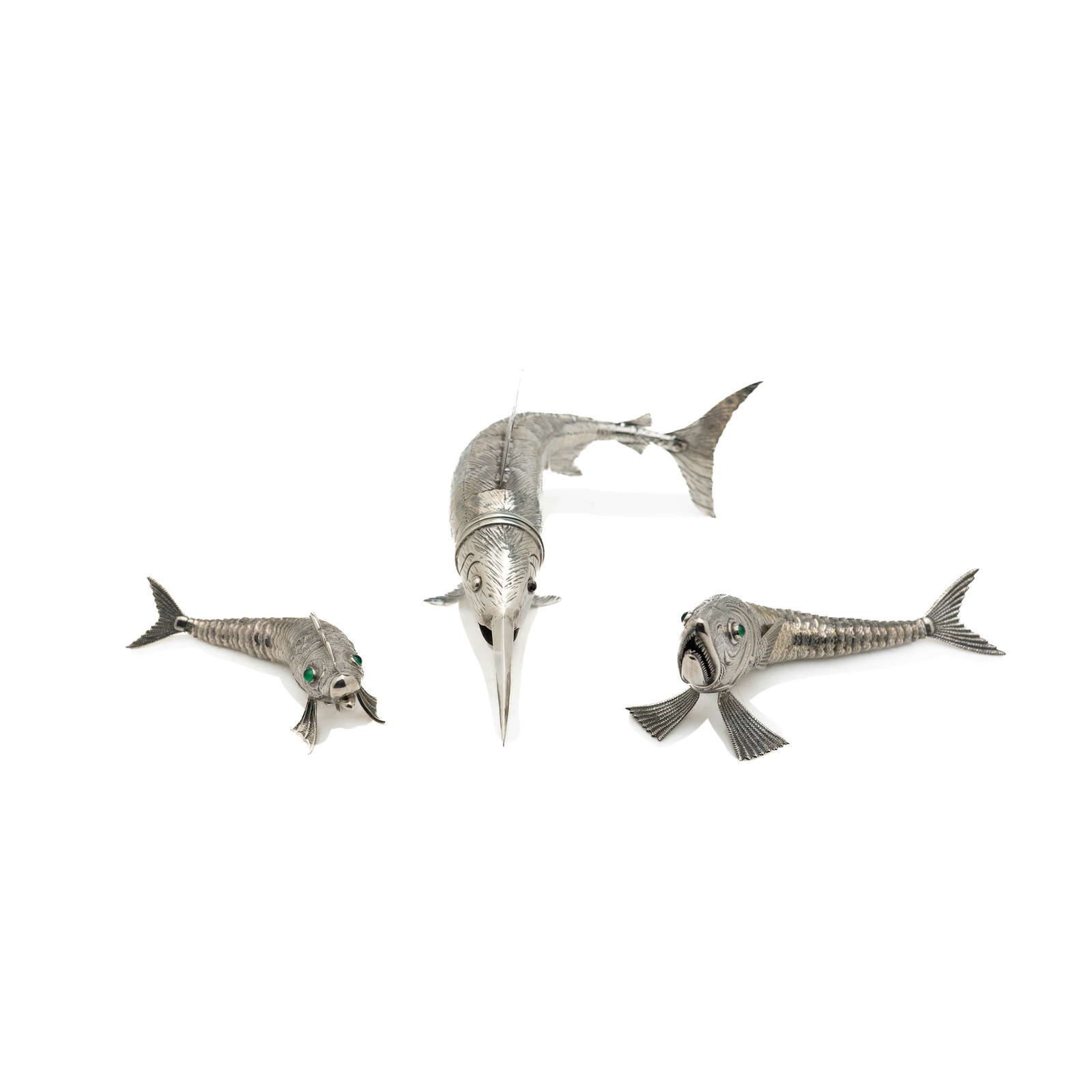 Articulated Silver Fish Boxes