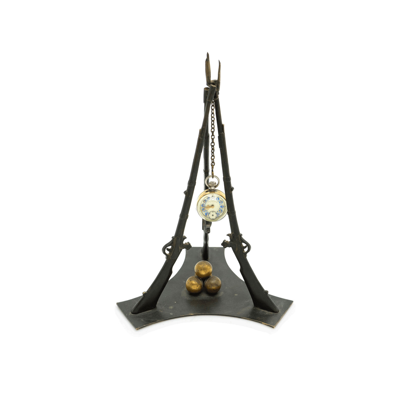 J.E. Caldwell, Ball Clock on Rifle Stand