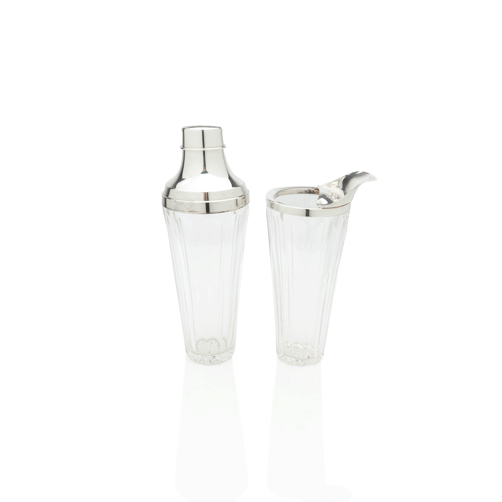 Christofle Crystal Shaker & Pitcher Set