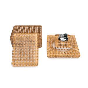 Christian Dior Lucite & Wicker Set