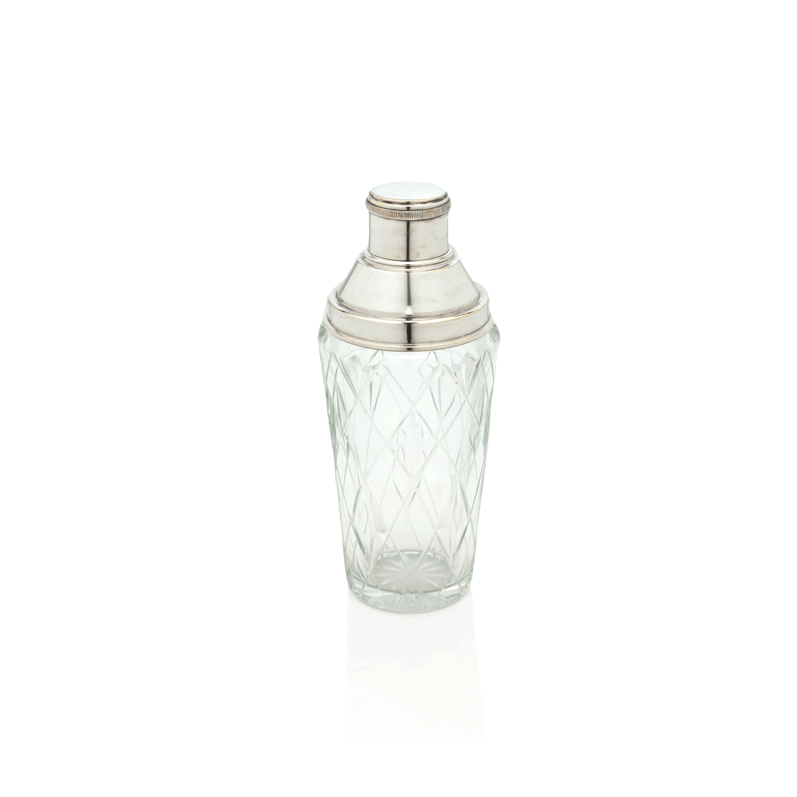 French Crystal & Silver Plate Shaker
