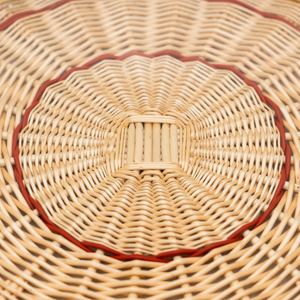 Hermes Round Wicker Tray