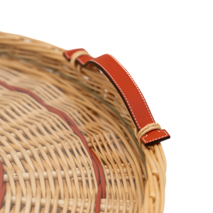 Hermes Round Wicker Tray