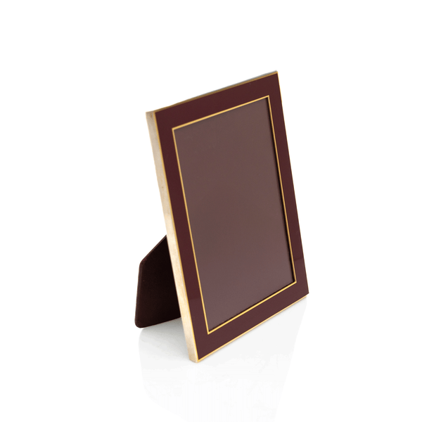 HERMES レザー フォトフレーム ブラウン Hermes Enamel Frame - Mantiques Modern