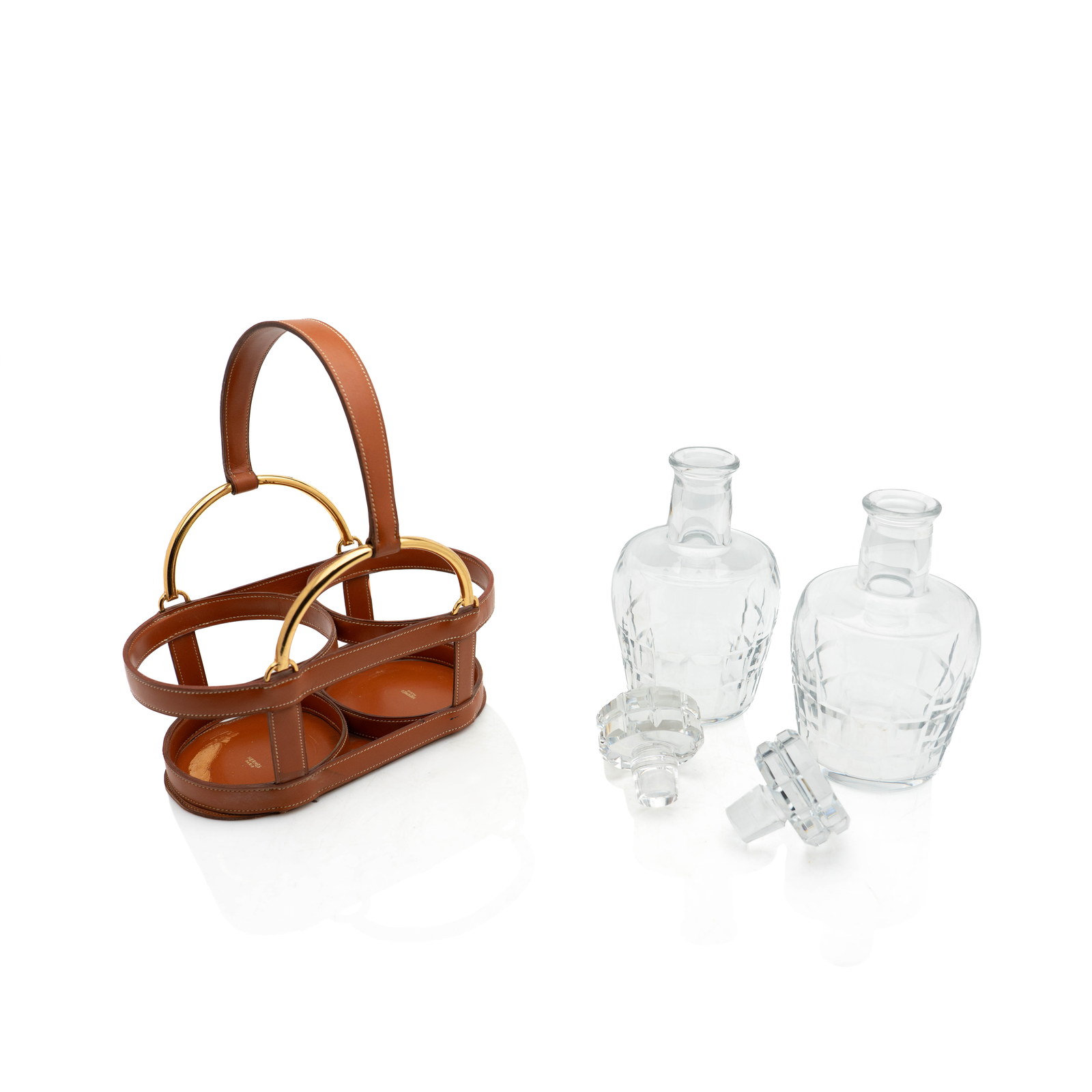 Hermes Decanter Caddy, Brown
