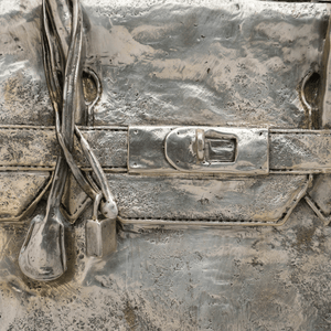 Giant Silvered Bronze Birkin Sculpture
