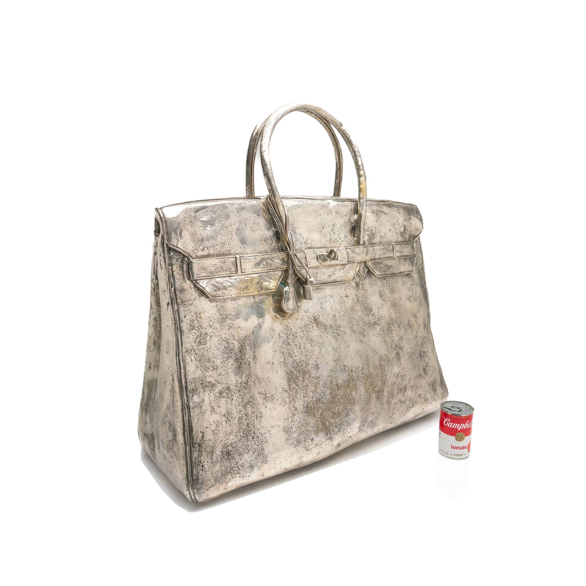 Giant Silvered Bronze Birkin Sculpture