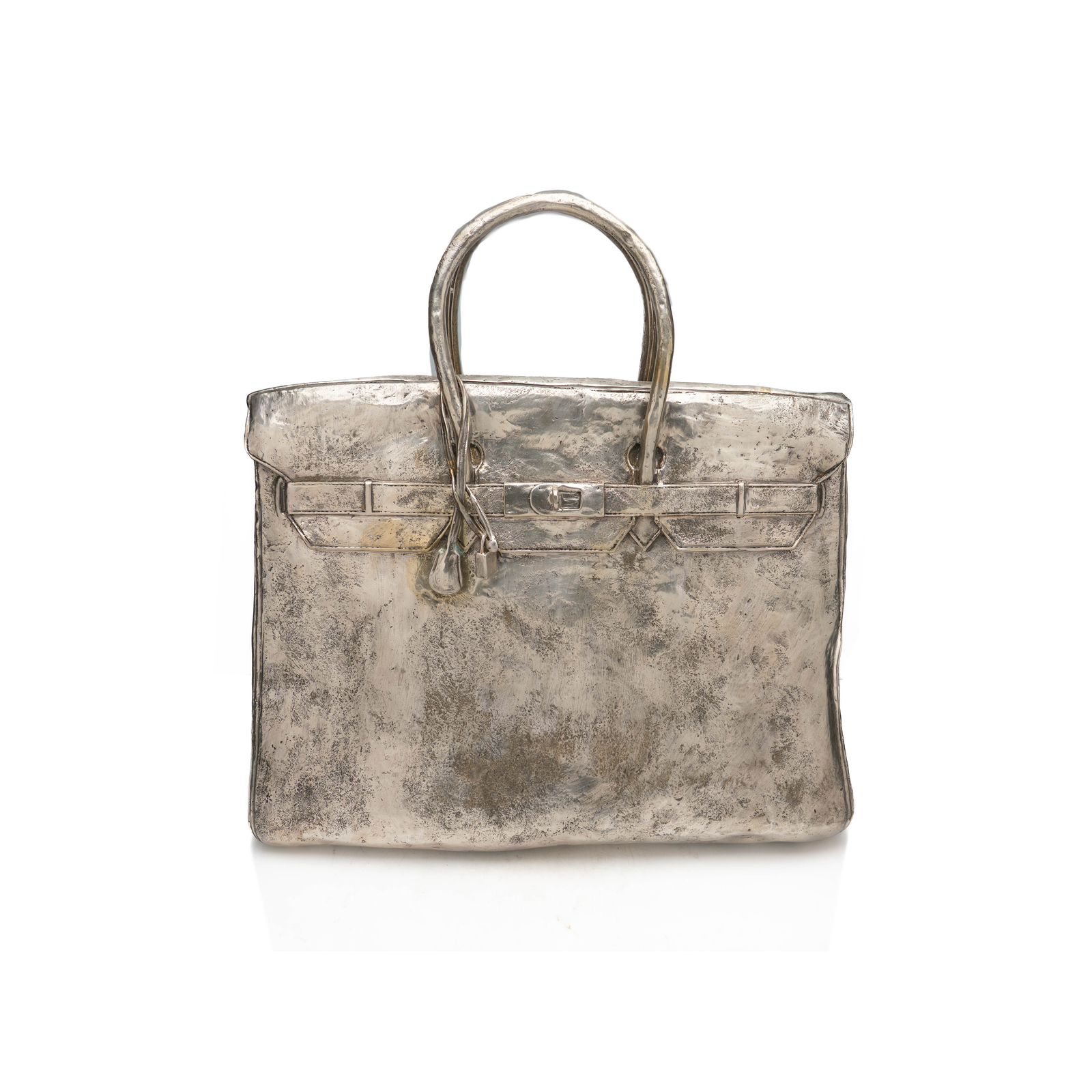 Giant Silvered Bronze Birkin Sculpture