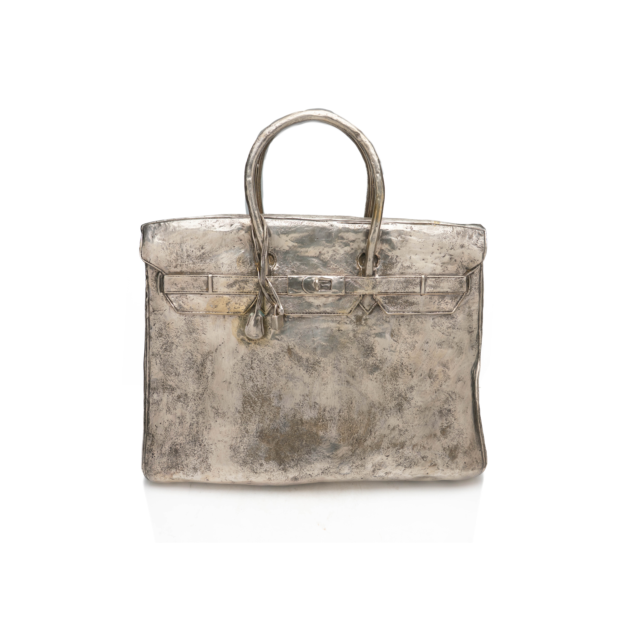 Giant Silvered Bronze Birkin Sculpture