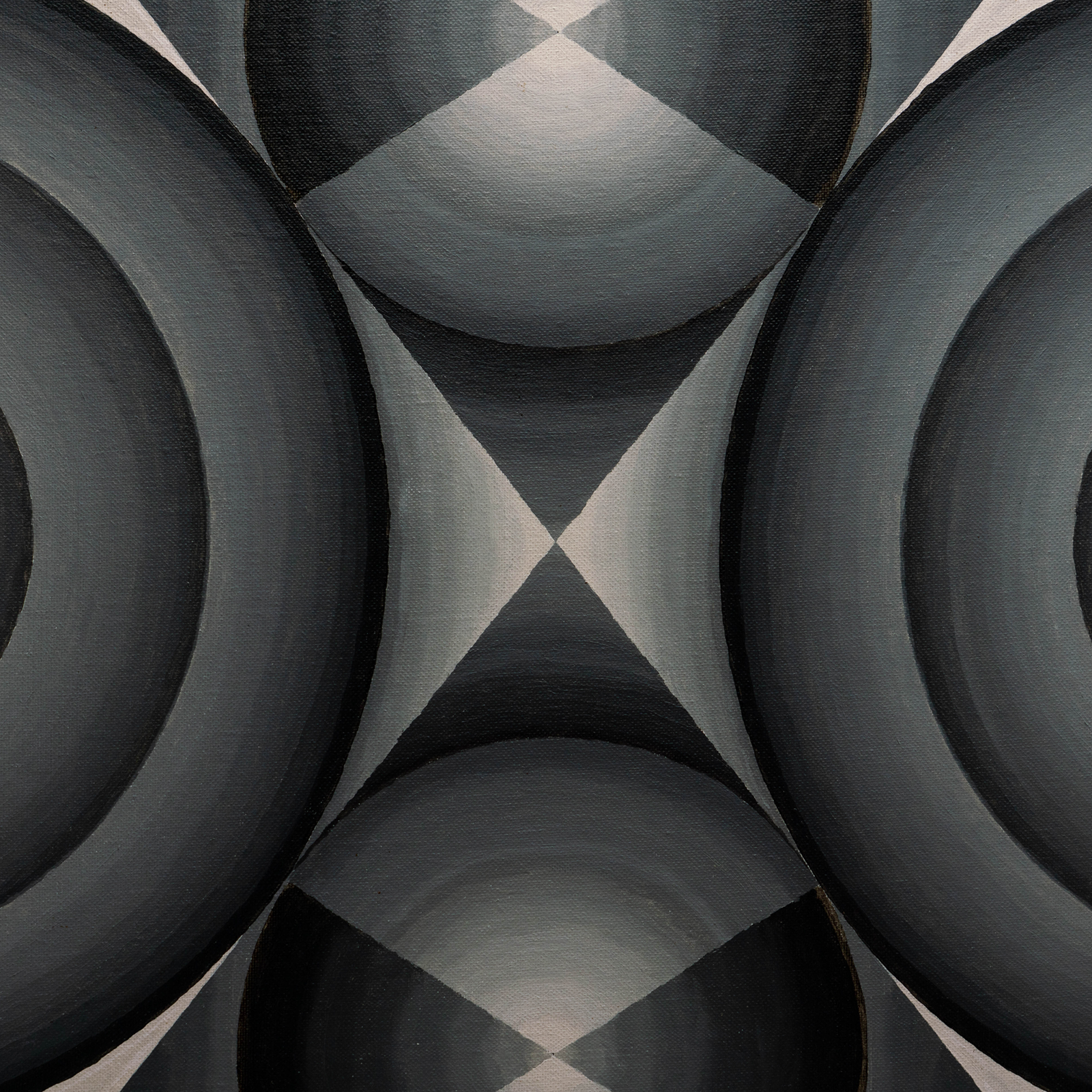 Hard Edge Op Art Painting, 1980's