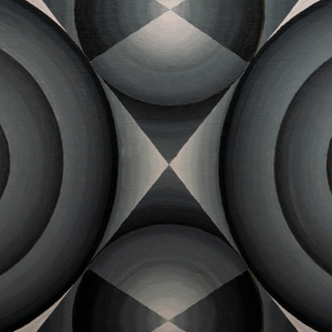 Hard Edge Op Art Painting, 1980's
