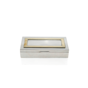 French Silver & Brass Box