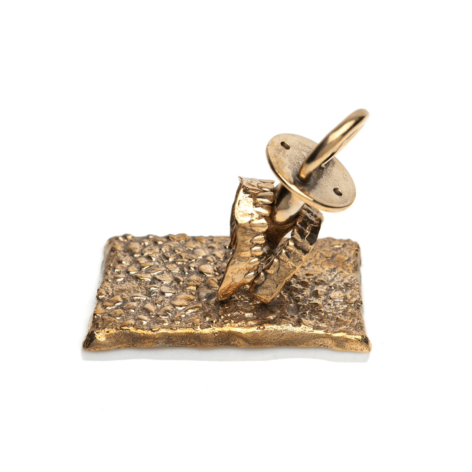 Bronze Pacifier/Dentures Sculpture