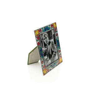 Christian Dior Plique À Jour Enamel Glass Sterling Frame