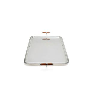 Christofle Tray, Enamel Handles